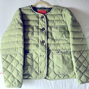 J Crew sage green fall puffer